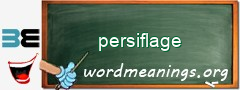 WordMeaning blackboard for persiflage